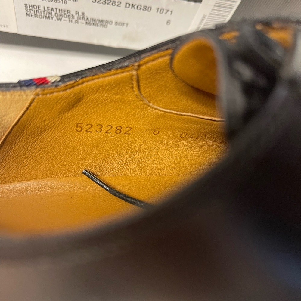 $890 Gucci men’s size 6G= US 7 soft heels Oxford shoes new in box - Picture 10 of 15
